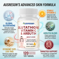 Complément de soin éclaircissant pour la peau OEM L-glutathion, Vitamine C et Arbutine 1000mg – Comprimés liposomaux de L-glutathion et Vitamine C