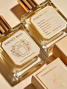 Custom-printed waterproof vinyl cosmetic <b>logo</b> <b>stickers</b>, transparent gold foil <b>stickers</b>, perfume <b>stickers</b>, and bottle labels - Product Image 2