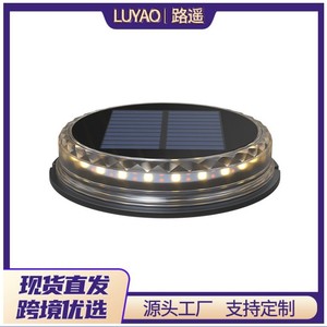 Luz empotrada en el suelo Ly A21, 17 LED, alimentada por energía solar, luz cálida y de colores para iluminación de jardín, patio y paisaje al aire libre. - Product Image 5