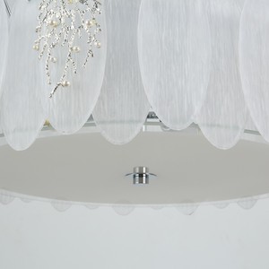 Iron <b>Ceiling</b> <b>light</b> Nordic Luxury Hotel Dining Room Pendant Chandelier <b>Modern</b> Feather Glass Crystal <b>Light</b> for Home Decor - Product Image 4