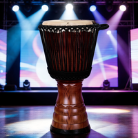 High Quality African Drum Set with Chrome Stand, Professional Percussion Instrument for Latin, Salsa, Jazz Music
