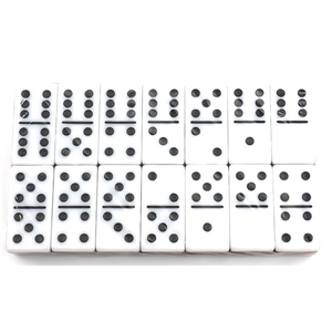 Ensemble de jeu de famille Double Six <span class=keywords><strong>Domino</strong></span> personnalisable Dominos en acrylique double couche imprimé UV avec coin R - Product Image 6