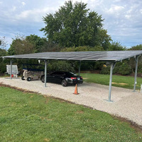 Ombre de panneau solaire forte pour voitures économique 8kw 10kw 16kw 20kw génération pare-soleil photovoltaïque abri de voiture avec contrôleur MPPT