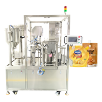 Máquina de Llenado, Sellado y Etiquetado de Doble Cabezal Totalmente Automática para Líquidos y Pastas en Bolsas de Plástico, Fácil de Operar
