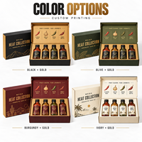 Boîte cadeau de sauce piquante à marque privée, quatre bouteilles, emballage personnalisé en carton imprimé