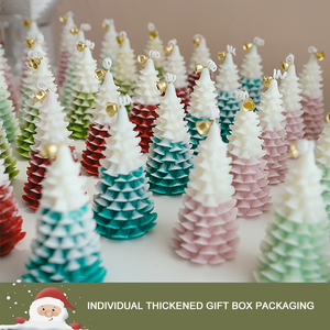Christmas Decoration <b>Gift</b> Paraffin Wax Smokeless Romantic Fragrance <b>Candle</b> Custom Christmas Tree Scented <b>Candle</b> - Product Image 2