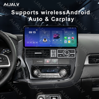 Unidad Principal Portátil para Automóvil de 12.3 Pulgadas con Android, GPS, DSP y Pantalla Táctil para Mitsubishi Outlander 2014 LHD, Montaje en Fascia Negra UV