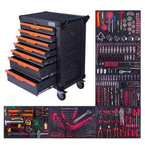 7 Gavetas Armazenamento De Garagem 421 Pcs Conjunto De Ferramentas Caixa De Ferramenta No Peito Oficina Trolley Heavy Duty Tool Cabinet