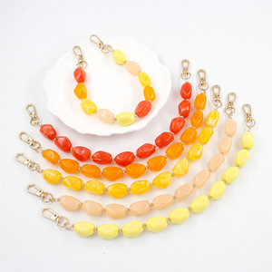 Nuevos accesorios creativos <span class=keywords><strong>de</strong></span> cuentas para mujer y niña, bolso con cadena, correa para bolso, cadena <span class=keywords><strong>de</strong></span> resina acrílica, cuentas <span class=keywords><strong>de</strong></span> piedra, correa para bolso con <span class=keywords><strong>dos</strong></span> <span class=keywords><strong>hebillas</strong></span> - Product Image 2