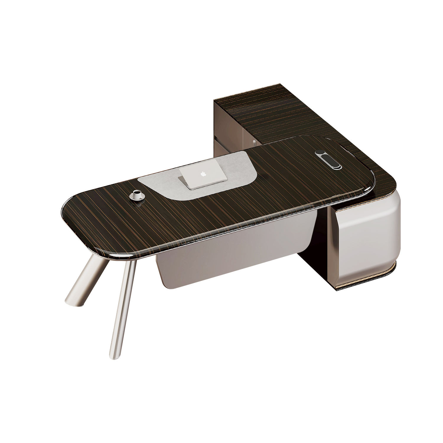 Gabon ebano + scintillante grigio argento