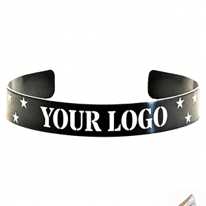 22 Day Push-Up Black Plated Stainless Steel <strong>Memorial</strong> <strong>Bracelet</strong> Fashionable Day <strong>Bracelet</strong> with Engraving - Product Image 1