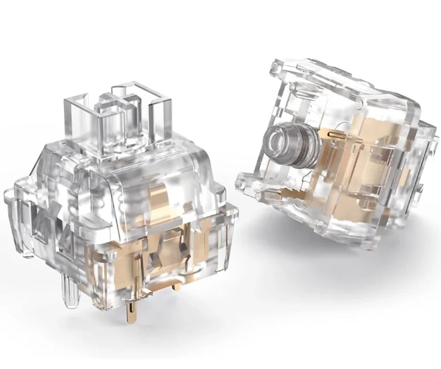 Jerrzi Salt Ice Switch Crystal Transparent Linear Switch Prelubed RGB Customized Five-pin for MX Mechanical Keyboard