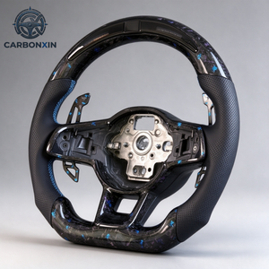 Volant sport en cuir forgé sur mesure avec fibre de carbone et LED, taille de poignée 40 mm pour VW Golf GTI GTD 7 Mk7 7.5 7r R Mk7r Polo JETTA - Product Image 2