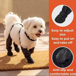 Botas Impermeables Antideslizantes para Perros, para Caminatas en la Nieve, para Exteriores, Resistentes a la Suciedad, Ajustables, con Suela de Goma, para Perros Pequeños y Medianos - Product Image 2
