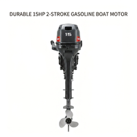 Nouveau moteur hors-bord à essence 2 temps 15 CV, refroidi par eau, robuste et léger, pour propulsion de bateau pneumatique