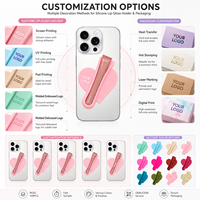Support de Rouge à Lèvres en Silicone à Ventouse pour Téléphone, Étui à Gloss Personnalisable, Réutilisable, Vente en Gros, Cadeau