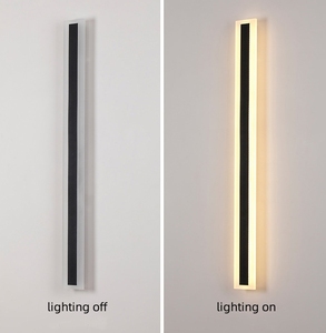 Mới đến hiện đại dẫn tường tuyến tính đèn đồ đạc cho phòng ngủ khách sạn ngoài trời 220V IP65 thép không gỉ kim loại mới đến khách sạn - Product Image 2