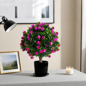 Grande plante artificielle de rose <span class=keywords><strong>en</strong></span> <span class=keywords><strong>pot</strong></span> avec piquet de sol amovible, fleurs et verdure détachables pour la décoration intérieure - Product Image 2