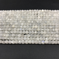 Perles de pierres précieuses en rubis naturel facetté en forme de cube de 2 mm et 4 mm, perles de zoïsite rubis