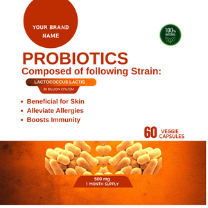 Cápsulas de probióticos de alta calidad 100%, cultivo salvaje puro y natural, lo mejor para la piel - Product Image 2