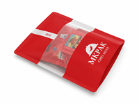 Film Doypack transparent autoportant avec fermeture éclair refermable, laminé de qualité alimentaire, en rouleau pour l'emballage automatique de sauces