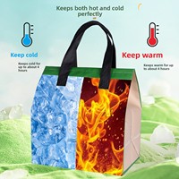 Sac isotherme jetable commercial pour boissons et café, en aluminium et tissu non tissé, emballage épaissi