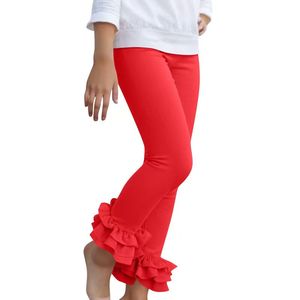 High-<b>Elasticity</b> Breathable Children's Training Dancewear Set Solid Color <b>Lace</b> Flared Pants Candy-Colored Paired Skirts - Product Image 3