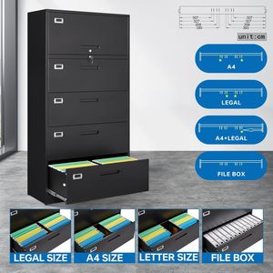4 ngăn kéo + 1 ngăn lưu trữ bên Tủ hồ sơ với khóa văn phòng nhà bên tủ - Product Image 6