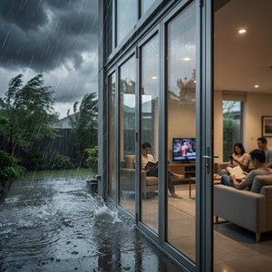 断熱アルミ製二枚折れ戸（風防等級6、低U値） - Product Image 1