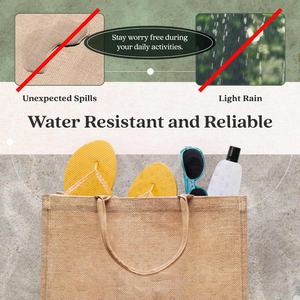 Tas Belanja Jute Kapasitas Besar Ramah Lingkungan Bebas BPA Bersertifikat CE Dapat Disesuaikan Merek LILALILA Grosir dari Cina - Product Image 3