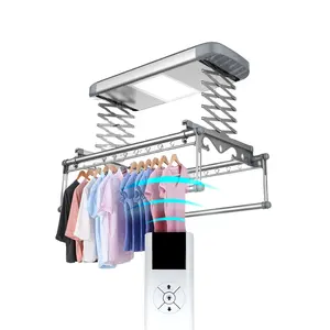 New arrivals balcony metal clothes hanger hooks smart folding drying hanger rack cloth dryer skirt hangers for cloths