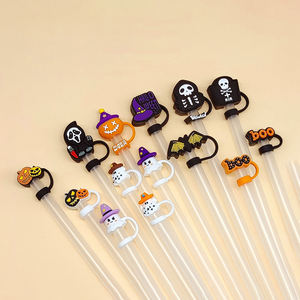 Pajitas de 10 mm con Temática de Películas de Halloween y Adornos de Silicona con Personajes de <span class=keywords><strong>Beetlejuice</strong></span> y Scream - Product Image 2