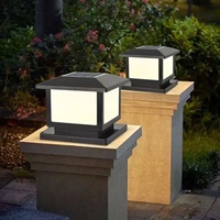 Lampe solaire LED extérieure étanche pour poteau, clôture de jardin, maison, cour, portail, capteur mural, lumière blanc chaud 5W IP65