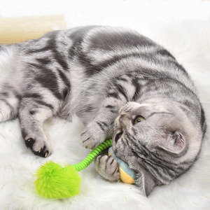 Nuovo Giocattolo per <span class=keywords><strong>Gatti</strong></span> per Dentizione e Masticazione, Giocattolo in Peluche a Forma <span class=keywords><strong>di</strong></span> Nodo <span class=keywords><strong>di</strong></span> Corda con Molla, Cartone Animato - Product Image 3