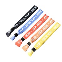 Bracelet en tissu tissé réglable avec fermoir en plastique noir, bracelet imprimé pour événements, festivals, clubs, sports et usage scolaire