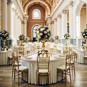 ผ้าปูโต๊ะสีทึบสำหรับโรงแรมผ้าปูโต๊ะโต๊ะกลมขนาดใหญ่สำหรับงานแต่งงานร้านอาหารห้องจัดเลี้ยง - Product Image 6