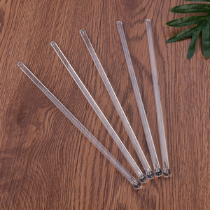 Cocktail Stirring Stick 180Mm Plastic Cylindrical Head Transparent For Cocktail Shaker - Product Image 1
