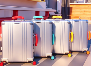 Valise à roulettes portable en alliage d'aluminium, série RIMO, 21, 26, 30 pouces, serrure à combinaison silencieuse, coque rigide - Product Image 4