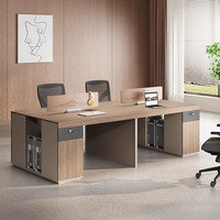 Offre Spéciale – Poste de Travail Commercial en Bois Durable pour 2 à 4 Personnes avec Verrouillage par Mot de Passe, Garantie 1 An, Tiroir à Classeurs