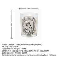 Bougies parfumées de luxe en verre, personnalisables avec étiquette privée, coffret cadeau de Thanksgiving, bougies artisanales en cire de soja longue durée, vente en gros