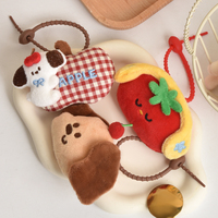 Pendentif poupée en plastique au design de dessin animé mignon, porte-clés décoratif pour sac à dos de fille, petit cadeau pour couple ou meilleure amie, pour les 5-7 ans