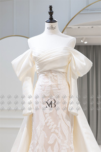 Mily mariée QD06205 sirène dentelle hors épaule manches longues chapelle détachable train <span class=keywords><strong>robe</strong></span> de mariée <span class=keywords><strong>civile</strong></span> pour les femmes - Product Image 5