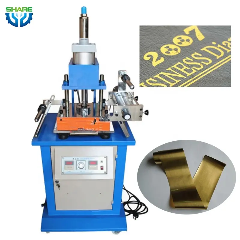 Foil Printer Hot Stamping Machine untuk Kulit Kayu Embossing Mesin