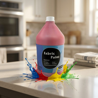 Peinture textile acrylique permanente non lavable pour vêtements, école, bricolage, décoration de tissus, 1 gallon (3,8 L), directement de l'usine