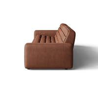 Ensemble de sièges de salon FERLY, canapé inclinable électrique en cuir véritable moderne et luxueux avec fonction de conversion électrique