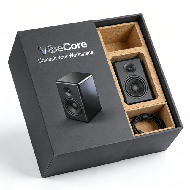 Eco-Friendly Corrugated Speaker Box Sturdy Cardboard Packaging Holds Wireless Speaker with Custom Insert
