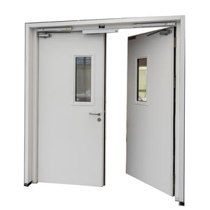 Portes coupe-feu en métal de 30/60/90/180 minutes <span class=keywords><strong>Porte</strong></span> <span class=keywords><strong>anti</strong></span>-feu en acier <span class=keywords><strong>avec</strong></span> verre trempé pour sortie de secours - Product Image 1
