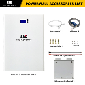 EEL 51.2V ติดผนัง enregy แบตเตอรี่ลิเธียม48V lipo4 340ah ก้อนแบตเตอรี่15KW 10KW 30KW <span class=keywords><strong>60kw</strong></span> powerwall - Product Image 5