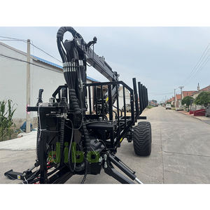 Approuvé CE 4 Cylindres Rotatifs Télécommande <span class=keywords><strong>Force</strong></span> De Levage 2 Tonnes 4 Roues Grappin Log Loader et Remorque Avec Frein À <span class=keywords><strong>Air</strong></span> - Product Image 6