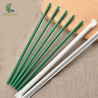 Paille PLA à base de plantes de type U Acide polylactique Bio dégradable Compostable Jetable Écologique Pailles coudées claires